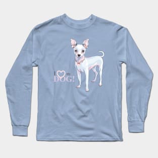 cute dog Chihuahua breed smiling Long Sleeve T-Shirt